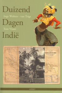 Duizend dagen Indië | Vormgeving: Aspekt Graphics, gouache: Legong danseres, door Gerard Pieter Adolfs (1898-1968)  Eveline Borntraeger-Stoll